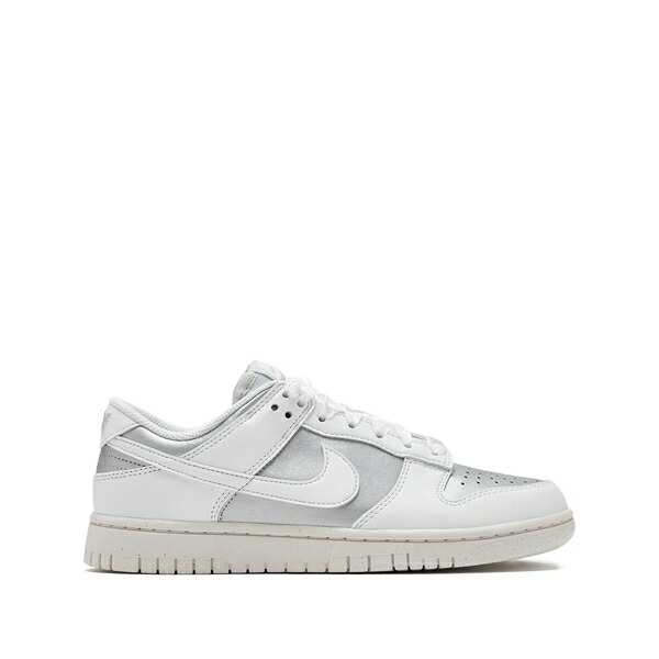 ナイキ レディース スニーカー シューズ Dunk low metallic leather sneakers Silver