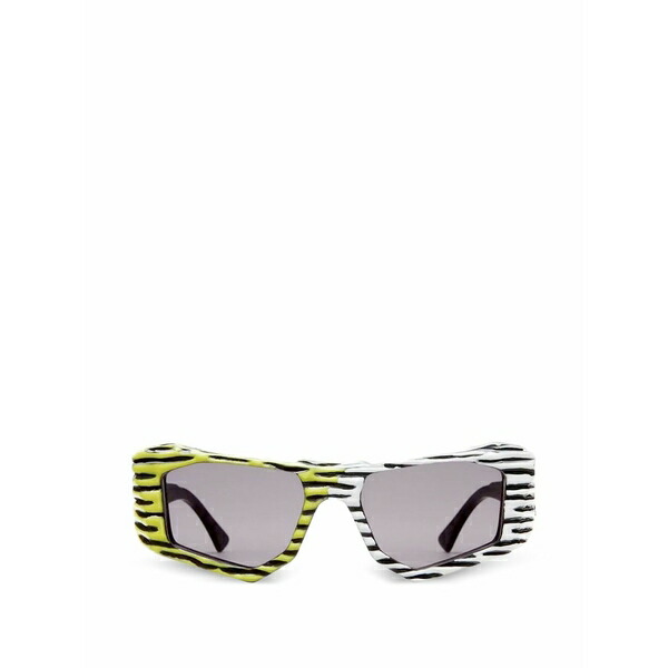 クボラウム メンズ サングラス・アイウェア 添え物 Mark f6 geometric-frame textured sunglasses Black
