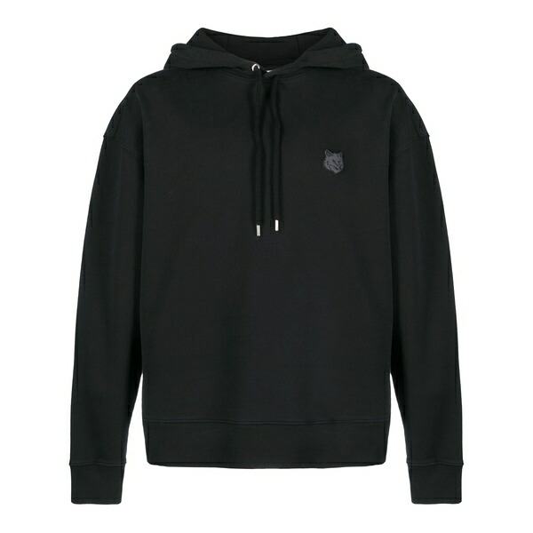 棲み家 狐狸 メンズ パーカー・スウェットシャツ アウター Fox-motif cotton hoodie Black