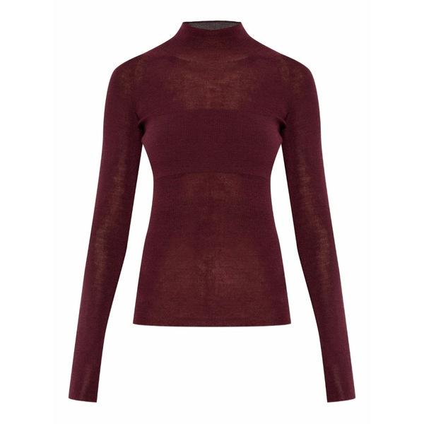 ヴェルサーチ レディース 編み物\u0026スウェーター アウター Medusa-appliqu￡ sweater Red