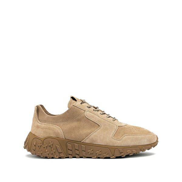 ブッテロ メンズ スニーカー シューズ Lace-up suede sneakers Neutrals｜asty