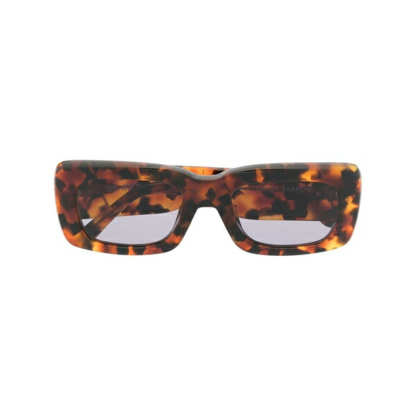 リンダ ファロー メンズ サングラス・アイウェア 添え物 X the attico marfa tortoiseshell sunglasses Brown