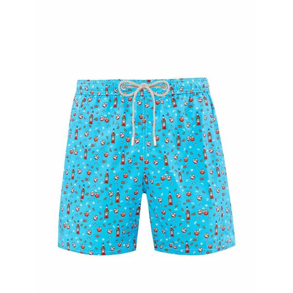 エムシーツーセイントバース メンズ 心地よいズボン下 ボトムス Lighting micro-fantasy swim shorts Blue