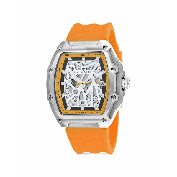 クリスチャンバンサント メンズ ウォッチ 佩び物 Odyssey skeleton-dial watch Silver