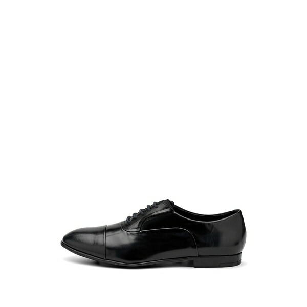 亭主もち メンズ 御召しものシューズ シューズ Polished leather oxford shoes Black