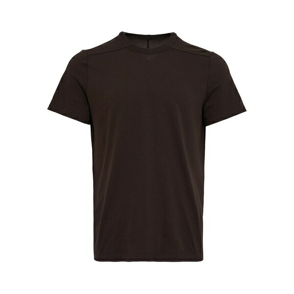 リックオウエンス メンズ ティーシャツ トップス Short level cotton jersey t-shirt Brown
