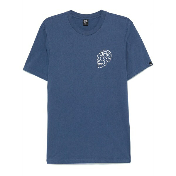 デウス 抽出エキス マキナ メンズ ティーシャツ トップス Venice skull t-shirt Blue