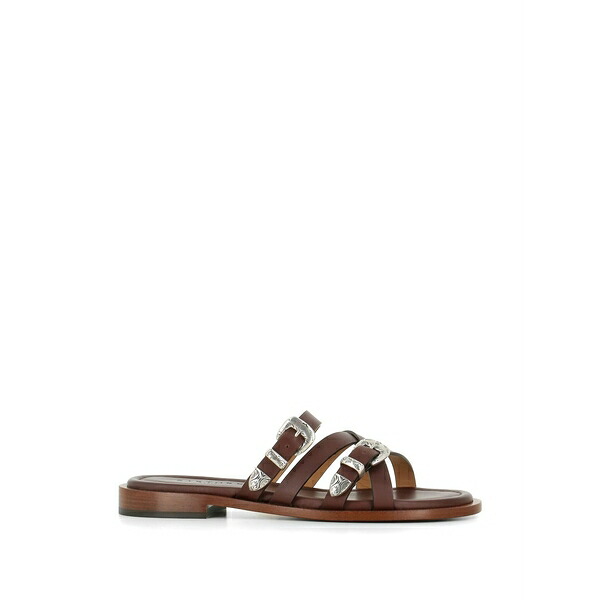 サルトル レディース サンダル シューズ Buckle-strap flat sandals Brown