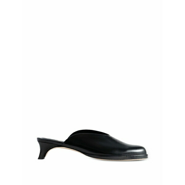 バイ毛皮 レディース サンダル シューズ Babylady patent-leather mules Black