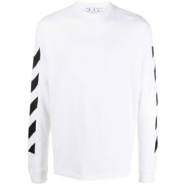 象牙色 メンズ プルオーバー トップス Diag-print t-shirt White