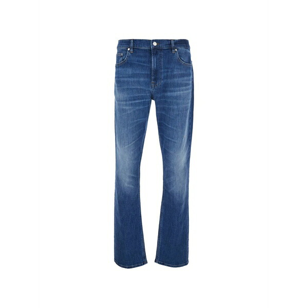 一こま メンズ ジーンズズボン下 ボトムス Modern straight-leg jeans Blue