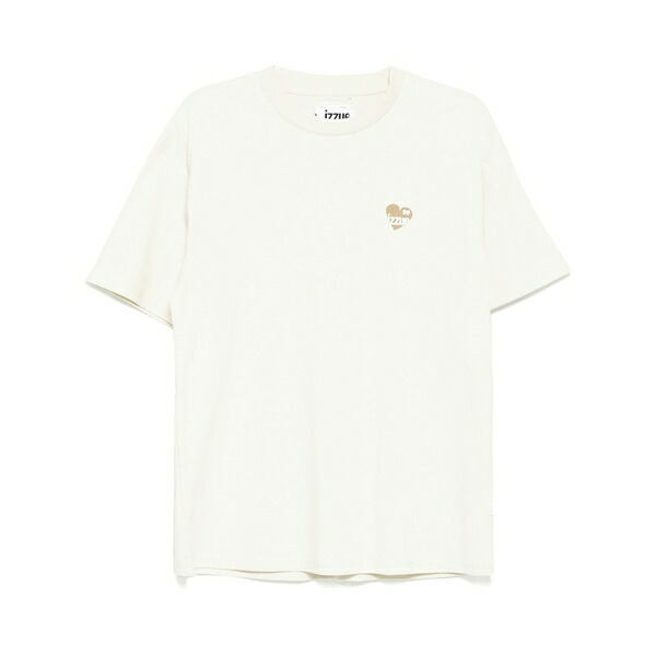 イズエ メンズ ティーシャツ トップス Logo-print t-shirt Neutrals