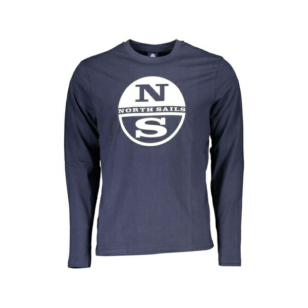 北の方大売り出し メンズ プルオーバー トップス Logo-print long-sleeve t-shirt Blue
