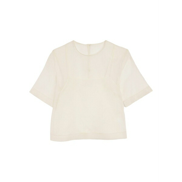意中の女 レディース プルオーバー トップス Sheer top White