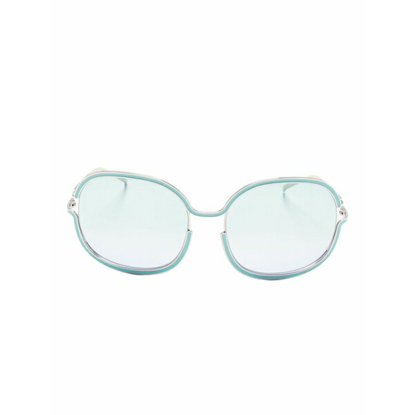 クリスチャン 天使の都市 レディース 黒眼鏡＆アイウェア 付属物 Round-frame sunglasses Blue