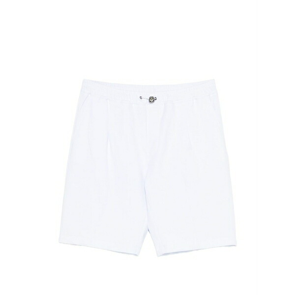 手当たり赤いこと メンズ 心地よいズボン下 ボトムス Pleated drawstring shorts White