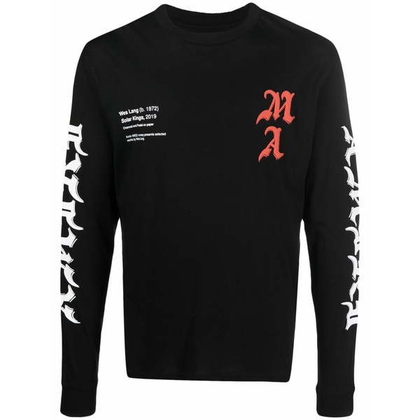 アミリ メンズ プルオーバー トップス Logo-print graphic t-shirt Black