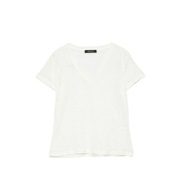アラゴナ レディース ティーシャツ トップス V-neck t-shirt White