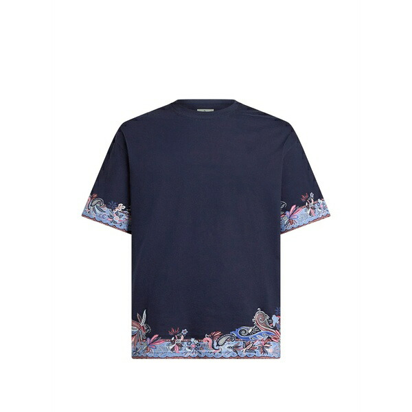エトロ メンズ ティーシャツ トップス Paisley-print t-shirt Blue