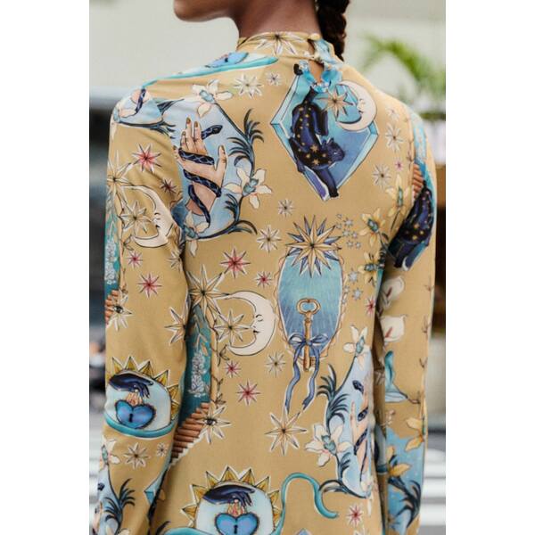ファーム リオ レディース ワンピース トップス Sand mystical printed maxi dress Neutrals|asty