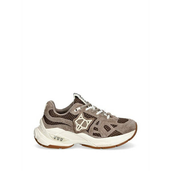 ネイキッドウルフ レディース スニーカー シューズ Smash mesh-panelled sneakers Brown