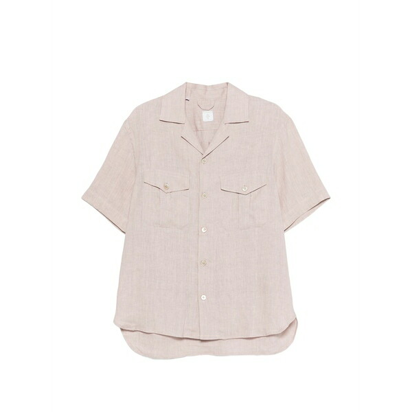 イレブンティ メンズ プルオーバー トップス Linen pocket shirt Pink