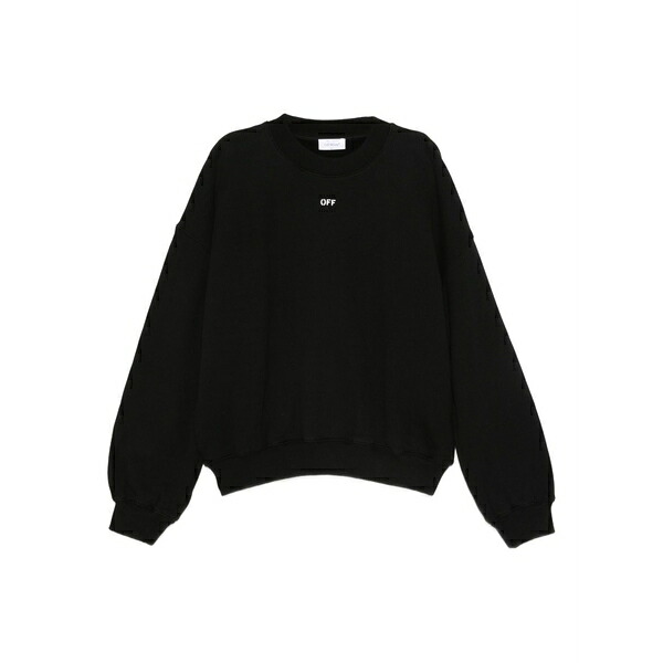 象牙色 メンズ パーカー・スウェットシャツ アウター Logo-print sweatshirt Black