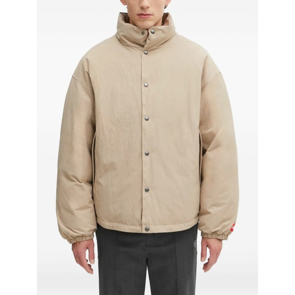 北の方人間の顔 メンズ 上衣＆上衣 アウター Buttoned funnel-neck jacket Neutrals