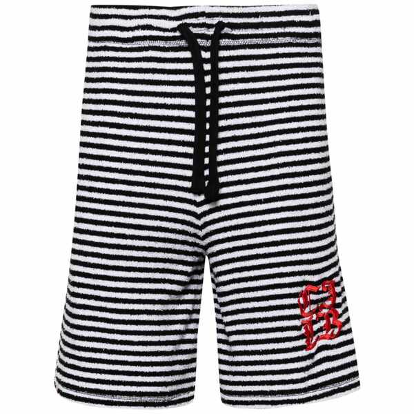 プリンスチャールズ島・ジェフリー メンズ 心地好いズボン下 ボトムス Striped towelling shorts Black