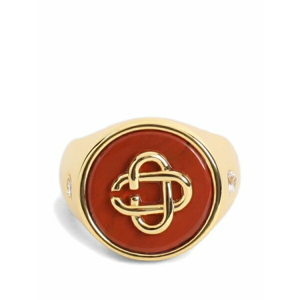 カサブランカ メンズ 輪っか 付属物 Logo-motif signet ring Gold