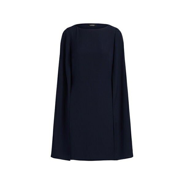 ラルフローレン レディース 衣装 トップス Cape-overlay georgette mini dress Blue