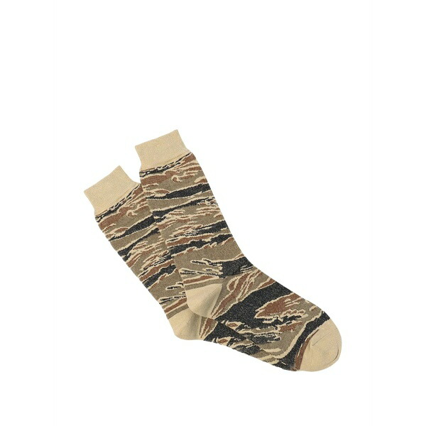 アノニマス 哲学 メンズ ソックス アンダー御召しもの Camo crew socks Neutrals