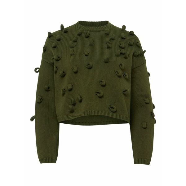 J.W.アンダーソン レディース 編み物\u0026プルオーバー アウター Textured jumper Green