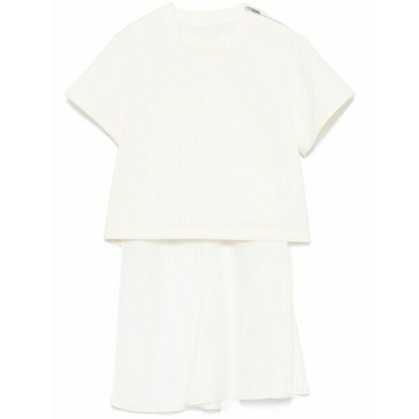サカイ レディース ティーシャツ トップス Contrast-panel t-shirt Neutrals