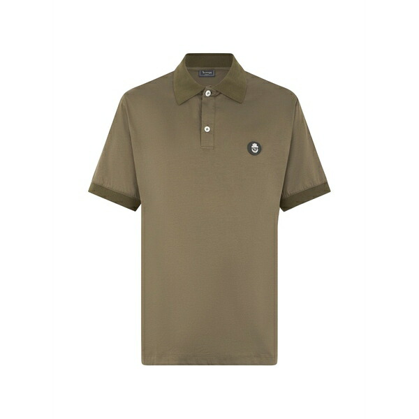 ビリオネア メンズ スポーツシャツ トップス Logo-patch polo shirt Brown