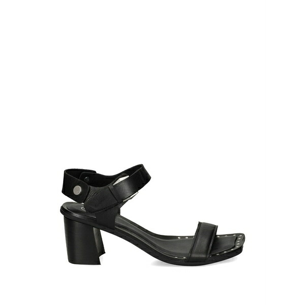 死灰 レディース サンダル シューズ Stud-embellished leather sandals Black