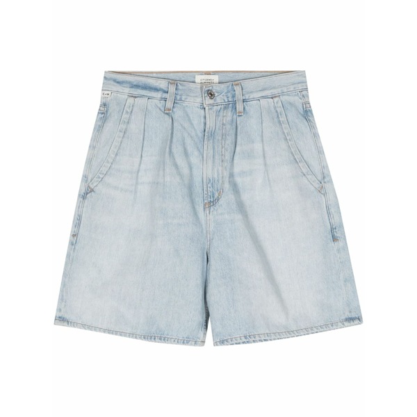 シチズンズ オブ 人間らしさ レディース 心地好いズボン下 ボトムス Maritzy wide-leg denim shorts Blue