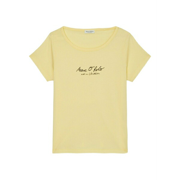 マルコポーロ レディース ティーシャツ トップス Logo-print t-shirt Yellow