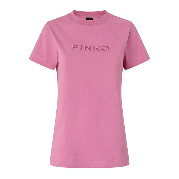 ピンコ レディース ティーシャツ トップス Embossed name t-shirt Pink