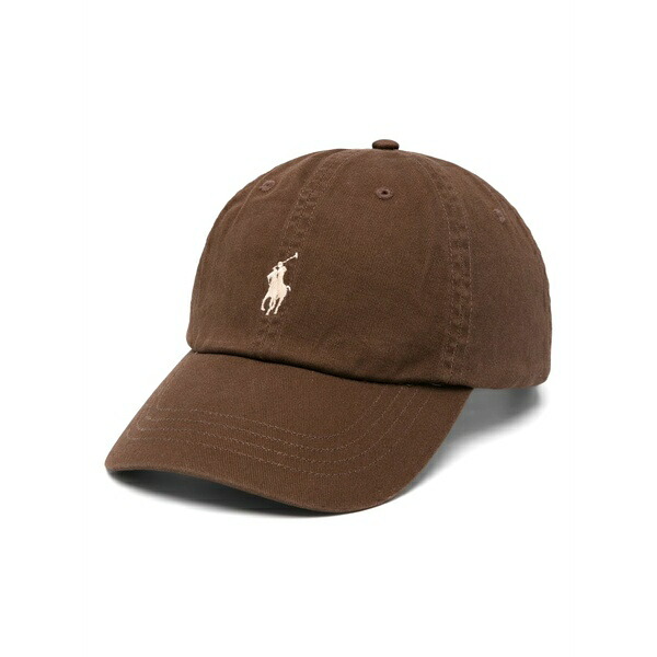 ラルフローレン レディース かぶり笠 佩び物 Logo-detail baseball cap Brown