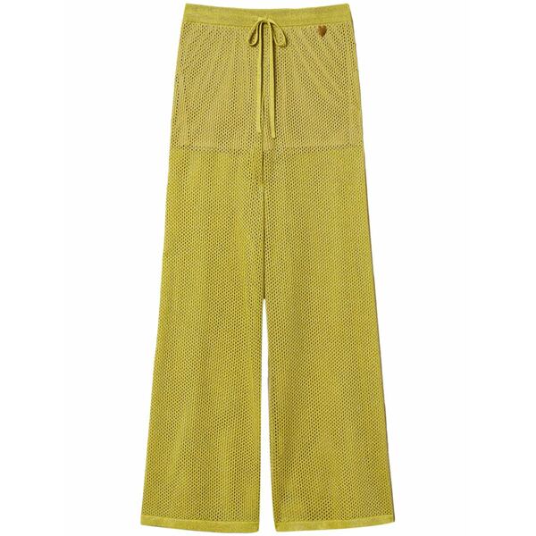 ツイン仕掛ける レディース 心地好いズボン下 ボトムス Knitted trousers Yellow