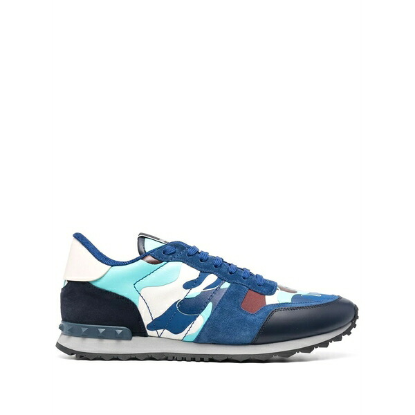 ヴァレンティノ ガラヴァーニ メンズ スニーカー シューズ Rockrunner camouflage low-top sneakers Blue
