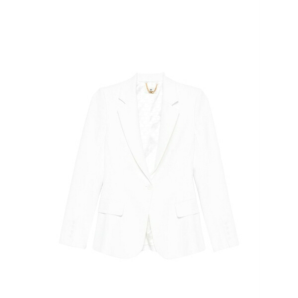 エリザベスフランキ レディース 上衣＆上衣 アウター Buttoned blazer White
