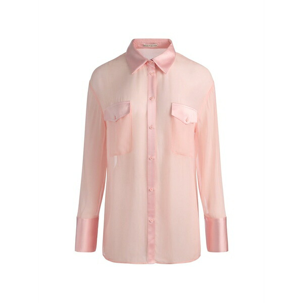 アリス アンド オリビア レディース プルオーバー トップス Finely button-up shirt Pink