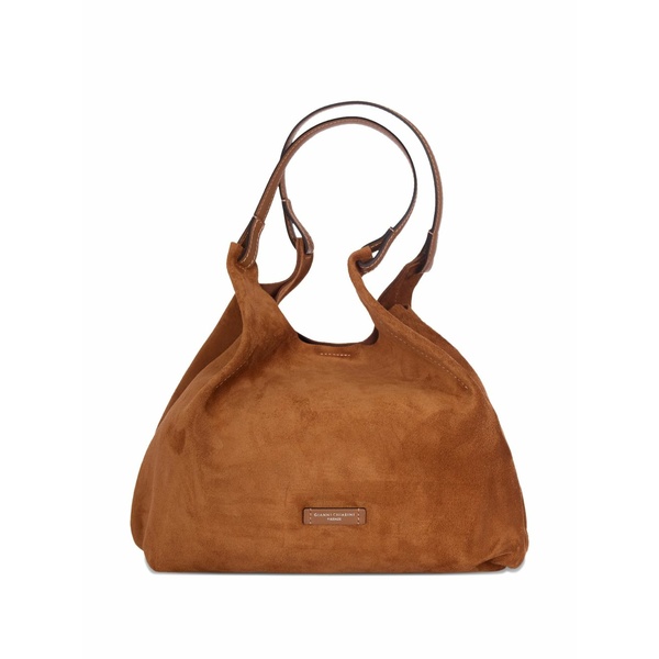 ジャンニ・キアリーニ レディース ショルダーバッグ 御徒面子 Leather shoulder bag Brown