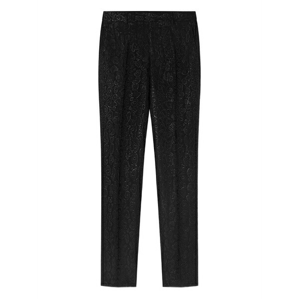 ヴェルサーチ メンズ 心地よいズボン下 ボトムス Leopard-pattern trousers Black
