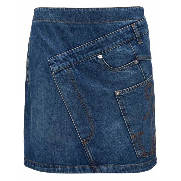 J.W.アンダーソン レディース スコート ボトムス Twisted denim mini skirt Blue