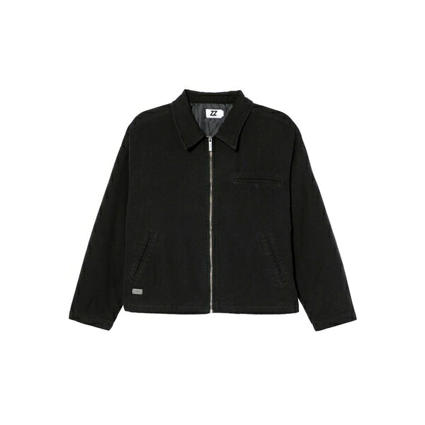 イズエ メンズ 上衣＆上衣 アウター Logo-plaque jacket Black