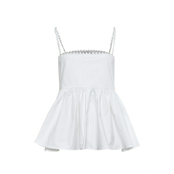 ジャクエムス レディース ティーシャツ トップス Traversin peplum top White