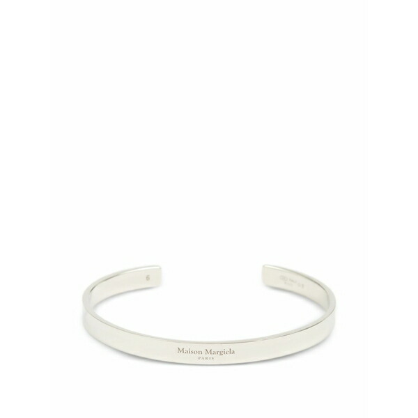 マルタンマルジェラ メンズ ブレスレット・バングル・アンクレット 付属物 Logo-engraved bracelet Silver